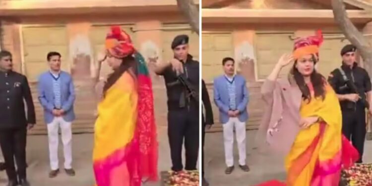 Tina Dabi Republic Day Flag Hoisting Video