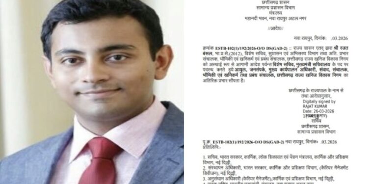 IAS रजत बंसल बने राज्य सूचना आयोग में जनसंपर्क आयुक्त, CM सचिवालय में भी मिली अहम जिम्मेदारी