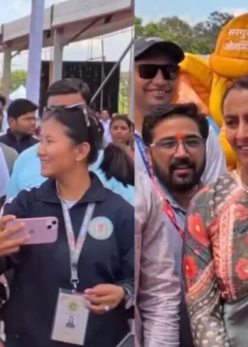 सरगुजा ओलंपिक में शामिल हुईं पहलवान गीता फोगाट, खिलाड़ियों से की मुलाकात