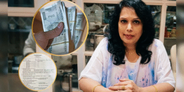 ias odisha with cash and documents.