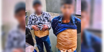 शर्मनाक खेल: नाबालिगों को बनाया ‘तस्करी का हथियार’, 1250 रुपये की खातिर मासूमों के पेट में बांधा गांजा