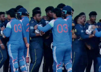 Super Over के बाद श्रीलंकाई खिलाड़ियों से भिड़े वैभव सूर्यवंशी, हो गई धक्का-मुक्की, बीच-बचाव करने उतरे सभी खिलाड़ी