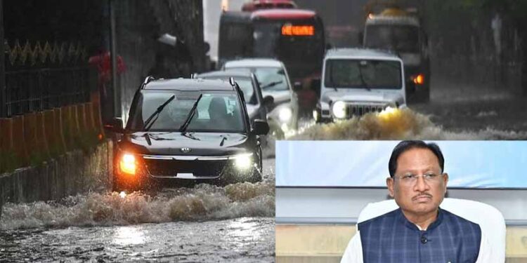 मूसलाधार बारिश से हालात बिगड़े, सीएम साय ने कलेक्टरों को अलर्ट रहने को कहा