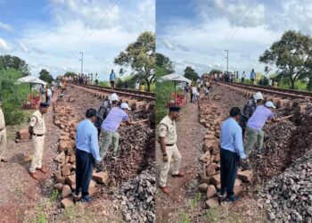 भारी बारिश से रेलवे ट्रैक को नुकसान, 5 ट्रेनों पर पड़ा असर