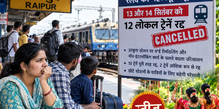 Train Cancle: तीज से पहले रेलवे का झटका, 12 लोकल ट्रेनें रद्द