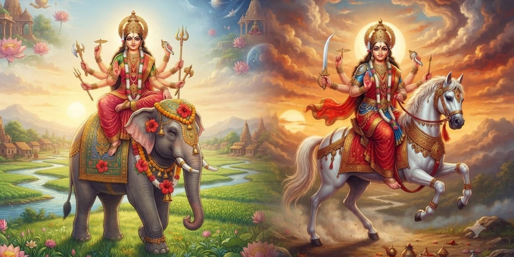 नवरात्र में मां दुर्गा किस वाहन पर सवार होकर आएंगी